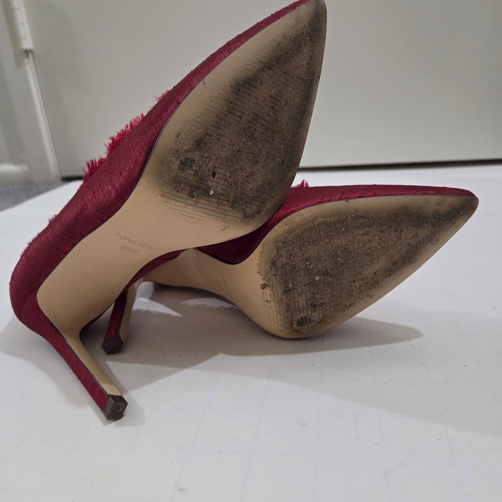 Nine West High Heels Shoes, Red, Size 6 1/2 M (6.5) - Picture 9 of 16